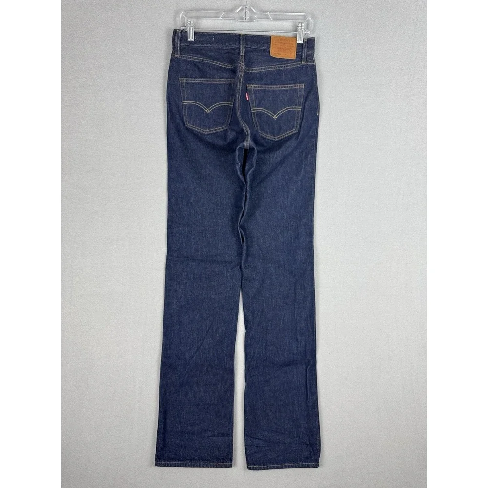 Levis Premium 501 Selvedge Denim Jeans Mens 26x36 (fits 30x35) Dark Wash Blue